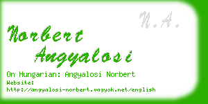 norbert angyalosi business card
